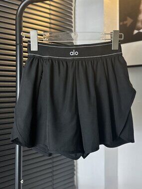 🏋️Alo Match Point Shorts Black Sporty and Casual Style